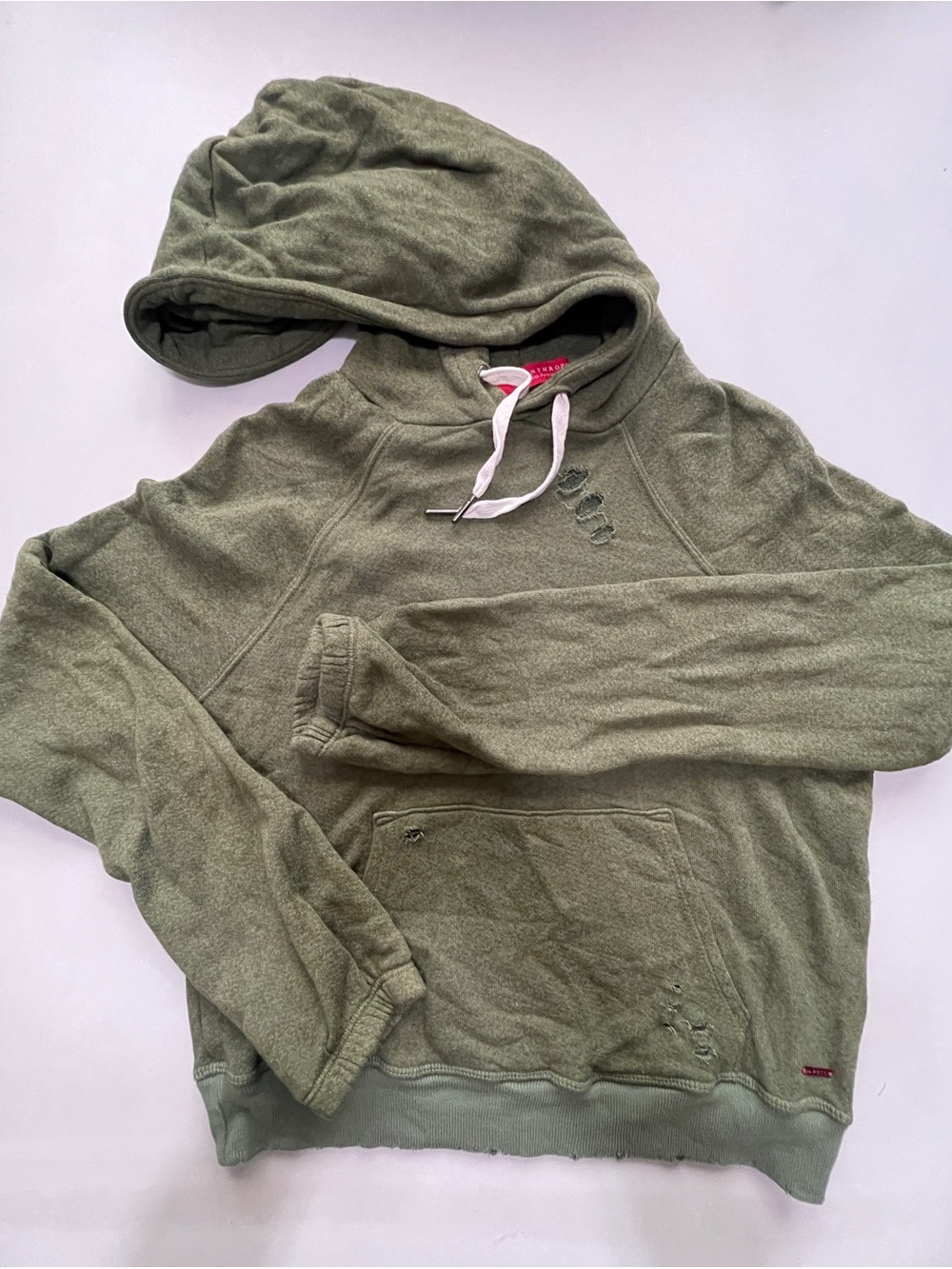 n:PHILANTHROPY Olive Green Hooded Sweatshirt